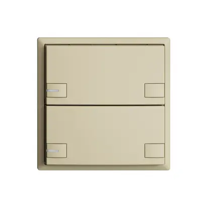 Poussoir ENC KNX 2× EDIZIOdue colore vanille RGB avec LED 