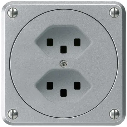 Prise ENC robusto 2×type 23 aluminium sans clapet pour combinaison 