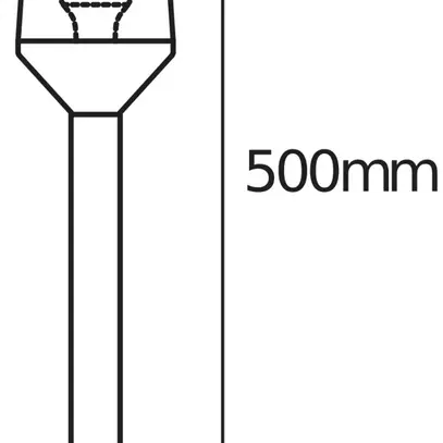 Paletto luminoso LDV ENDURA CLASSIC CALICE E27 500mm acciaio inox 