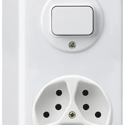 Combinazione AP I-I 3/1L+3×tipo 13 bianco basico 