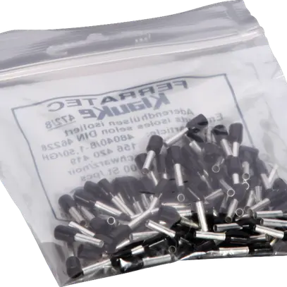 Capocorda Ferratec DIN isolalto 1.5mm²/8mm nero 
