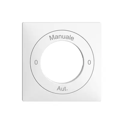 Frontset 0-Manuale-0-Aut. EDIZIOdue weiss 60×60mm für Schlüsselschalter 