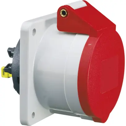 Presa INS CEE Bals 5P 32A 400V 6h rosso IP44 nich.QC dirit. 