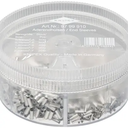 Assortimento estremità d.cavo KNIPEX c.capicorda non isolati 1900pezzi 