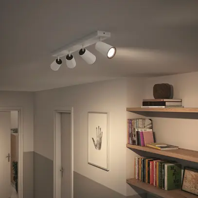 Plafoniera Philips myLiving PAISLEY, GU10 4×5.5W IP20, bianco 