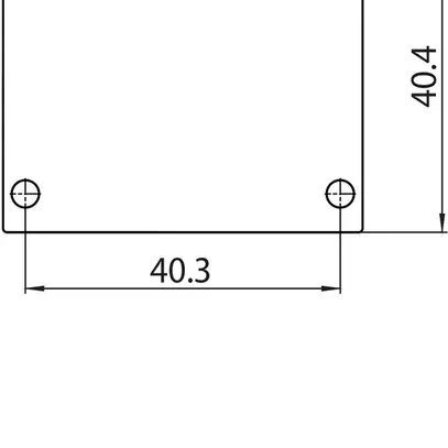 Capot de fermeture Sylvania Lytespan 46×40×1mm matière synthétique noir 