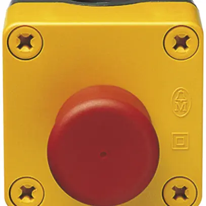 Bouton arrêt d'urgence AP Hager 1F/1O 