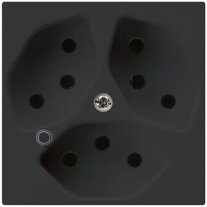 Prise Hager kallysto 3×T13 illuminé A noir 