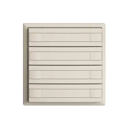 Pulsante KNX RGB EDUE, 250mW, s.LED, c.inserto carta 8×pulsan. com.1×tasto crema 