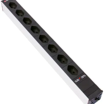 Presa multipla 19" 1UA 8×T13 Td3×1mm² 3m nero 