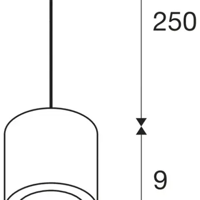 Luminaire suspendu LED SLV OCULUS SINGLE 11W 780lm 2000…3000K VAR Ø90×90mm blanc 