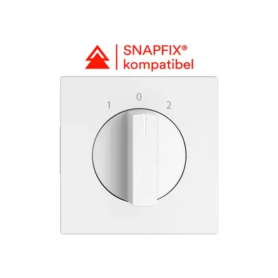 Interrupteur rotatif EDIZIO.liv poign.invers.de sens 3P 1-0-2 p=60mm bc 