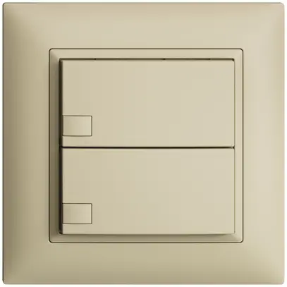Poussoir ENC KNX 2× EDIZIOdue vanille RGB sans LED 