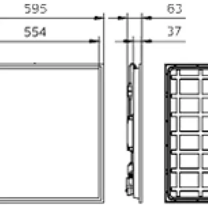 Lampada pannello LED CoreLine 31W 4300lm 830/835/840 IP20/44 DALI 595×595 bi 
