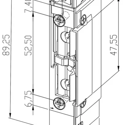 Türöffner BSW B6301-TB Ruhestrom Radiusfalle links/rechts 12…24V 