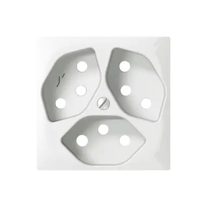 Plaque frontale SIDUS blanc brillant pour 3×T13/1 