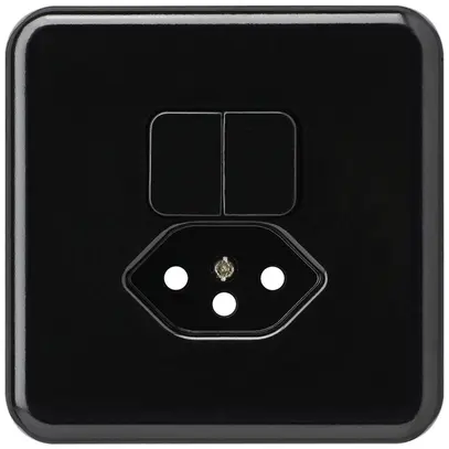 UP-Frontset basico 86×86mm schwarz für Kleinkombi S1/Typ 13 für BOMI 