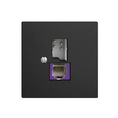 Presa T+T 6P/1×RJ45 DSL-a banda larga EDIZIOdue nero 