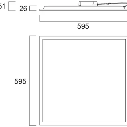 Lampada pannello LED Sylvania START 27W 3400lm 830 IP40 595×595mm bianco 