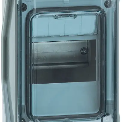 Tableau de distribution AP IP65 PLEXO3, 1 rangée×4UM +1, gris/transparent 