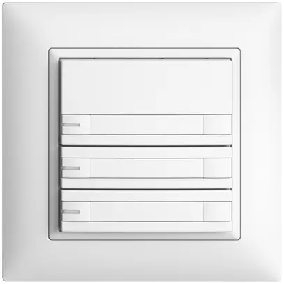 Pulsante univ. INC 3×2t EDIZIOdue bianco, con carta+LED 