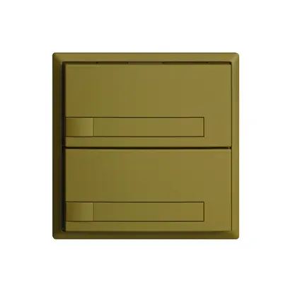 Poussoir ENC KNX 2× EDIZIOdue olive RGB sans LED avec insert papier 