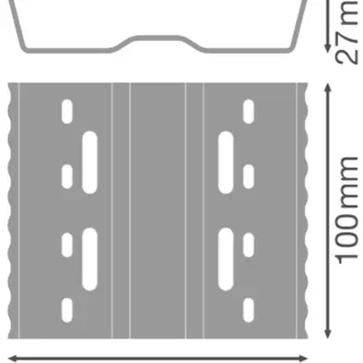 Raccord longitudinal LEDVANCE LINEAR INDIVILED acier 100×122×27mm zinc 
