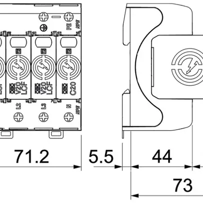 Parafoudre Bettermann SurgeController V20-LCF-3+1-280 