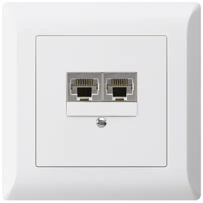 Boîte ENC kallysto.line 2×RJ45s blanc parallèle 