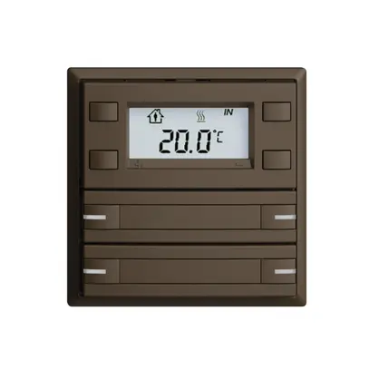 Pulsante RTH INC KNX 4×EDIZIOdue F coffee, con carta+LED RGB 