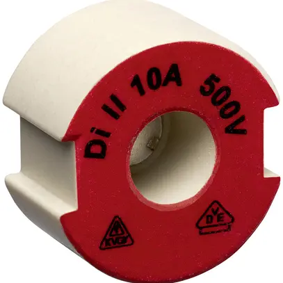 Vite calibrata DII E27 500V in ceramica 10A secondo DIN 49516 rosso 