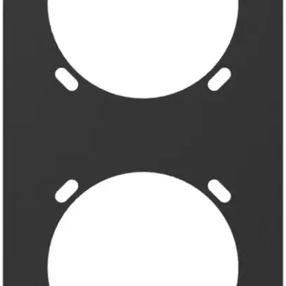 Plaque de fixation NUP SUPRA 2×1 noir 