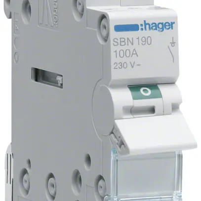 Interruttore AMD Hager 100A 230V 1 chiusura 0 apertura 0 invertitore 1UM 