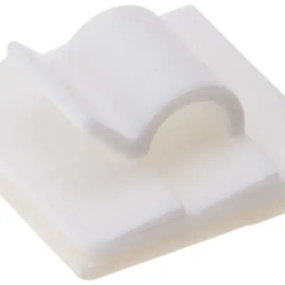 Porte-câble MH 19×19mm autocollant, pour câble 5mm, blanc 