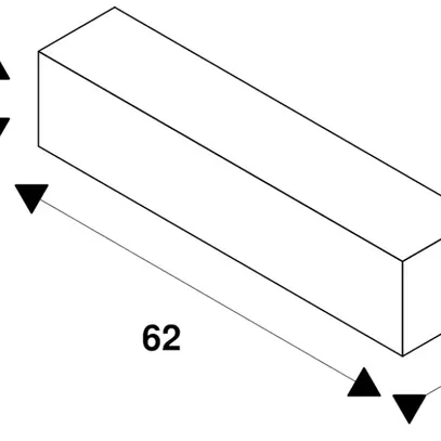 EB-Gehäuse SLV DASAR 600 Kunststoff 620×130×140mm schwarz 