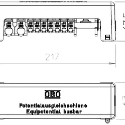 Coffret AP pour compensation de potentiel Bettermann 1801 VDE gris 