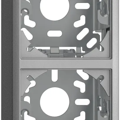 Cappa con piastra di base 2×54mm per combinazione FX verticale/orizzont. silver 