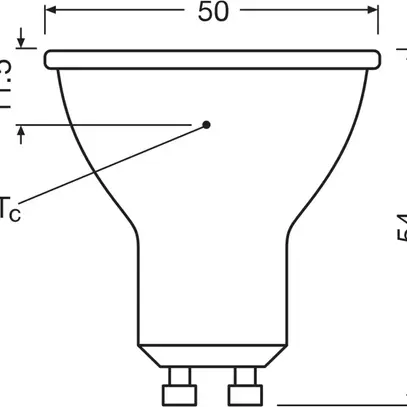 Lampada LED LEDVANCE GU10 5.6W 620lm 840 PAR16 chiaro 120° Ø50×54mm 