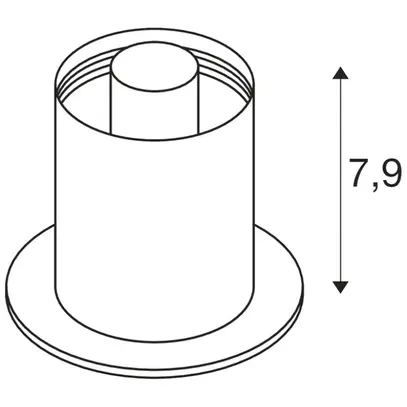 Luminaire de table SLV VARYT E14 1×6W interrupteur Ø90×90mm chrome 