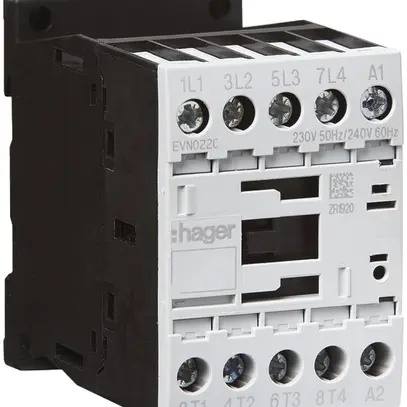 Leistungsschütz Hager 4P 22A bei AC-1 Spulenspannung 230VAC 