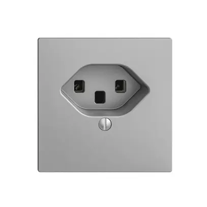 Prise ENC EDIZIOdue T23 16A silver, bornes à vis 