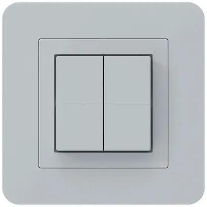 Pulsante senza fili Friends of Hue KTR, 4×, 94×94mm, adesivo, grigio chiaro 