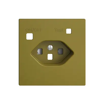 Kit frontale EDIZIOdue per presa FI F, T23, shutter, olive 