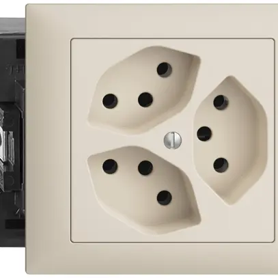 Presa INS EDIZIOdue 3×T13 crema 49…69mm 
