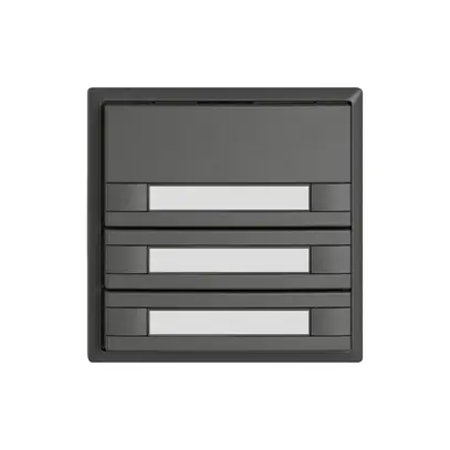 Poussoir KNX RGB EDIZIO.liv SNAPFIX® capteur temp.s.LED étiqu.6× comm.1T grf 