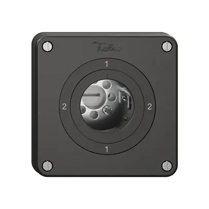 Interrupteur rotatif NEVO, 3/2L, sans cylindre, KS, 2-1-2-1, noir 