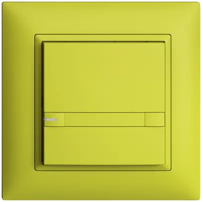 Poussoir ENC KNX 1× EDIZIOdue colore lemon RGB avec LED avec insert papier 