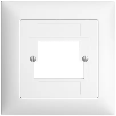 Kit frontale EDIZIOdue bianco 88×88mm 2×TT 2×RJ45 
