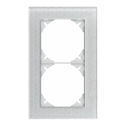 Telaio di cop. EDIZIOdue prestige 2×1 vetro ornamento 