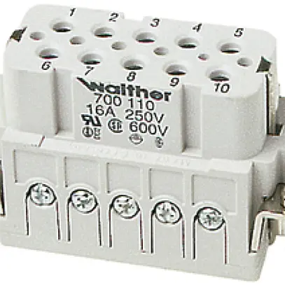 Intérieur de prise femelle A10 0.5…2.5mm² 20…14AWG avec protection de fil 